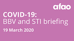COVID-19: BBV and STI briefing