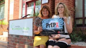 Staff at community health services in regional Victoria promoting the PrEPX study