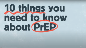 An image from an early information-based campaign, ‘10 things you need to know about PrEP’, from the Victorian AIDS Council (now Thorne Harbour Health).