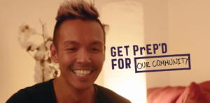 An image from ‘Get PrEP’D’, AFAO’s PrEP campaign for gay, bisexual and other men (cis or trans), non-binary inclusive, who have sex with men.
